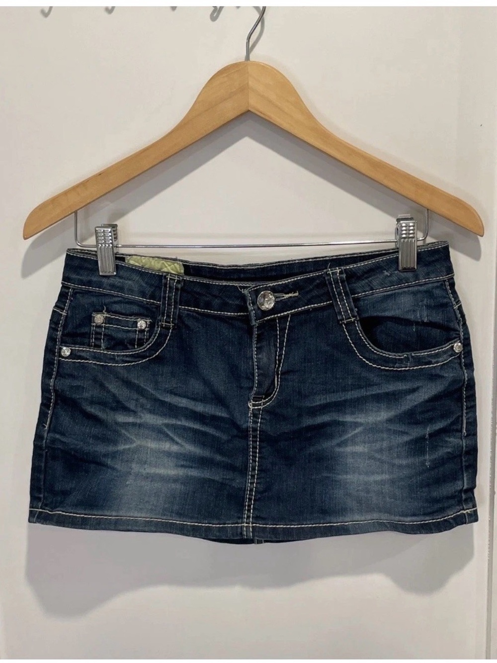 Machine Denim Mini Skirt M - Picture 2 of 2